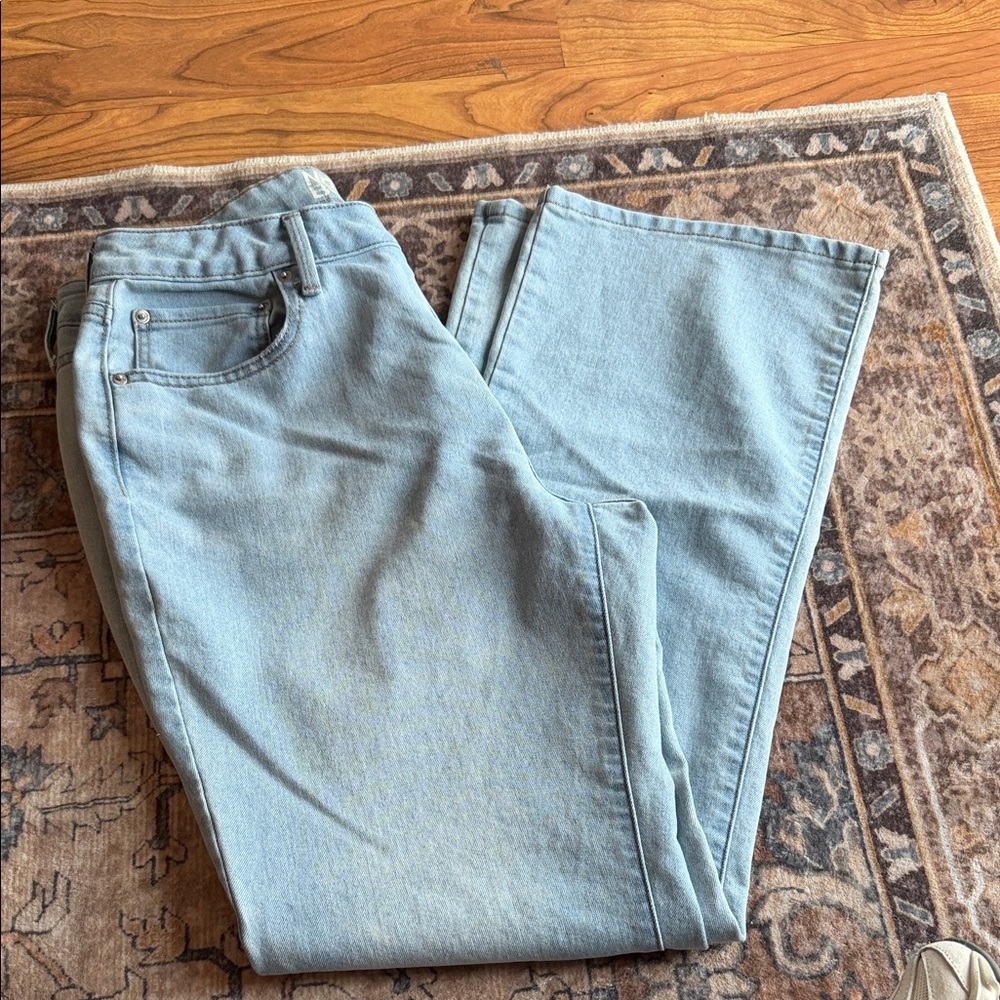 No Boundaries Light Blue Flare & Wide Leg Jeans